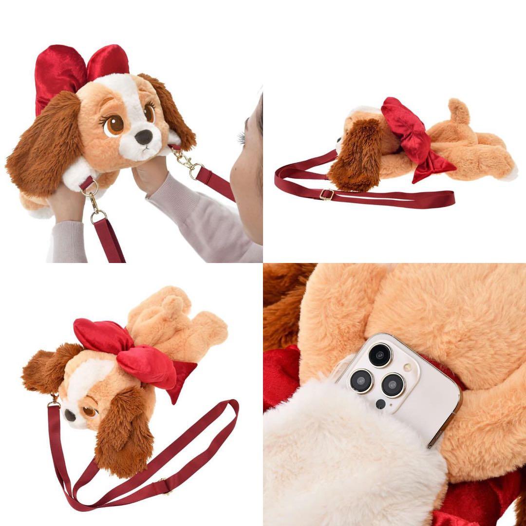 ディズニーストア わんわん物語 70周年 レディ ポシェット ぬいぐるみ