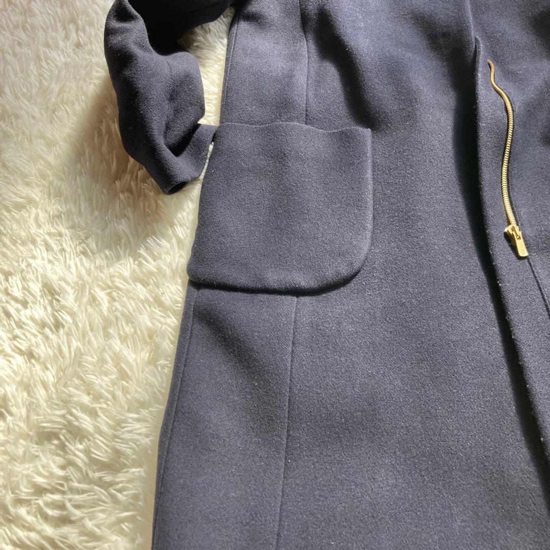 トゥモローランドコレクション フード付きロングコート ウール 40
