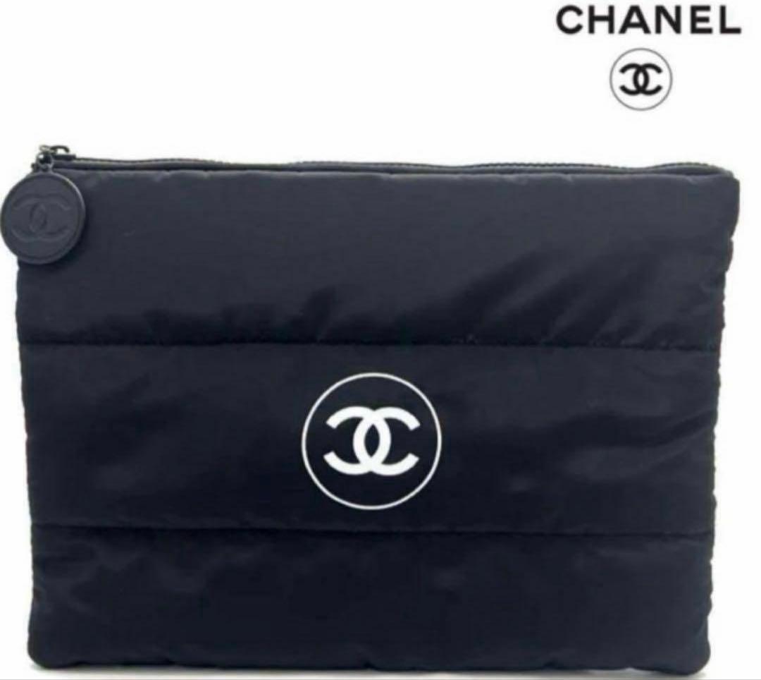 新品未使用 CHANEL ブラック キルティング ナイロン ポーチ n22 - メルカリ