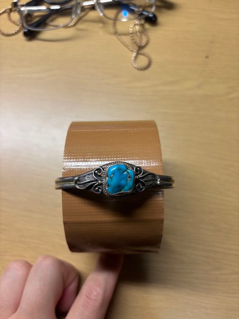 NAVAJO バングル　ターコイズ　インディアンジュエリー INDIAN（インディアン） インディアンジュエリー ブルー ジェム