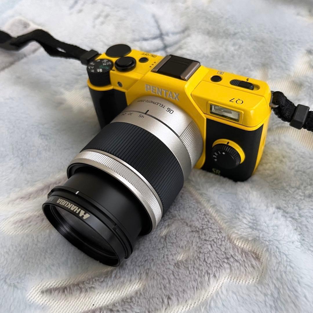 即購入OK】PENTAX Q7 ダブルレンズキット イエロー【完全動作保証