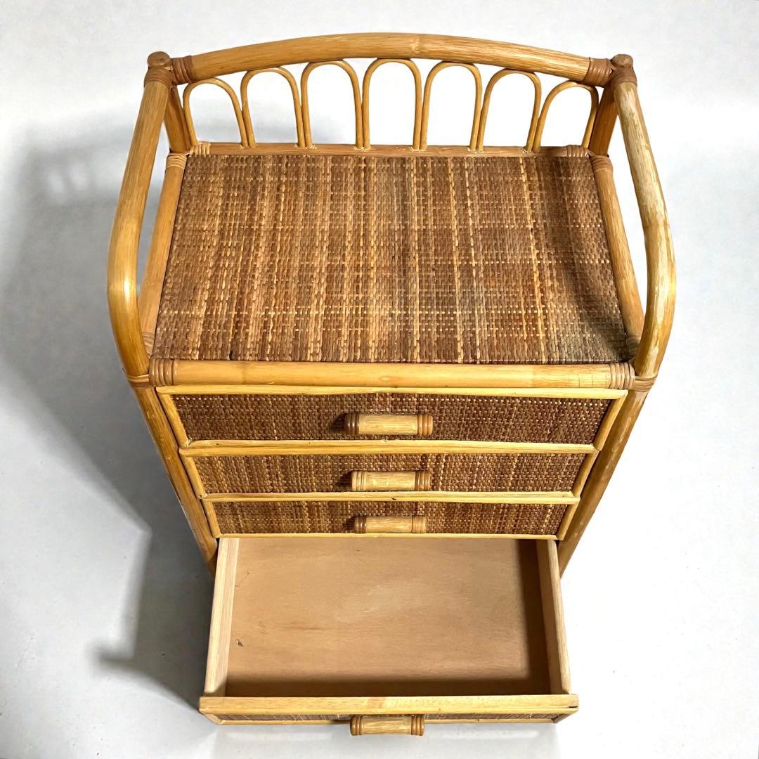 良品】ラタン製 5段チェスト 籐家具 昭和レトロ - メルカリ