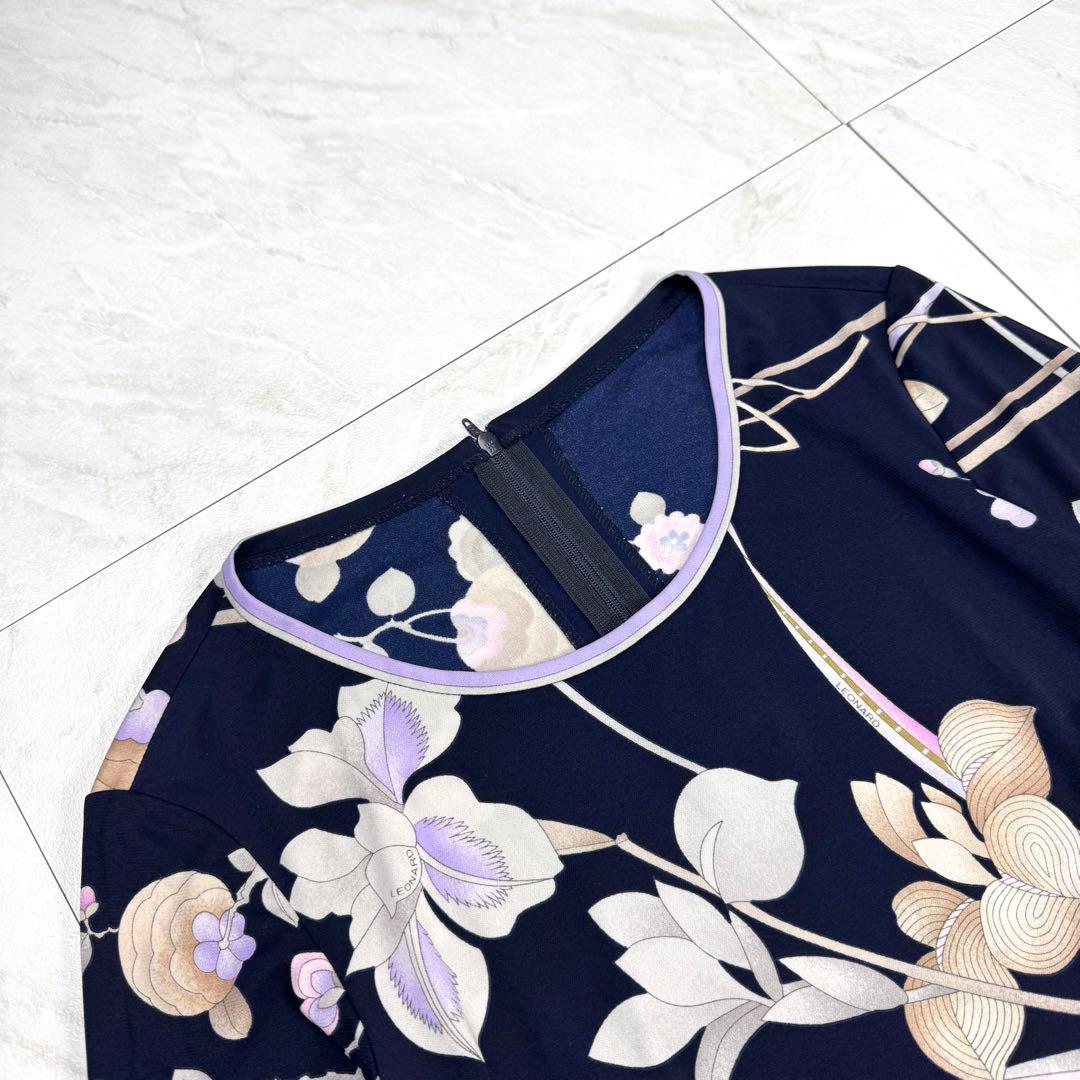 極美品 レオナール トップス カットソー プルオーバー カンカン 花柄