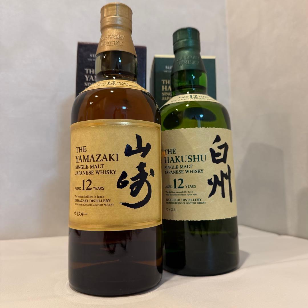 【新品未開封】山崎12年&白州12年セット【箱入り】 楽天市場】山崎12年 白州12年 飲み比べ ギフトセット 父の日 御中元