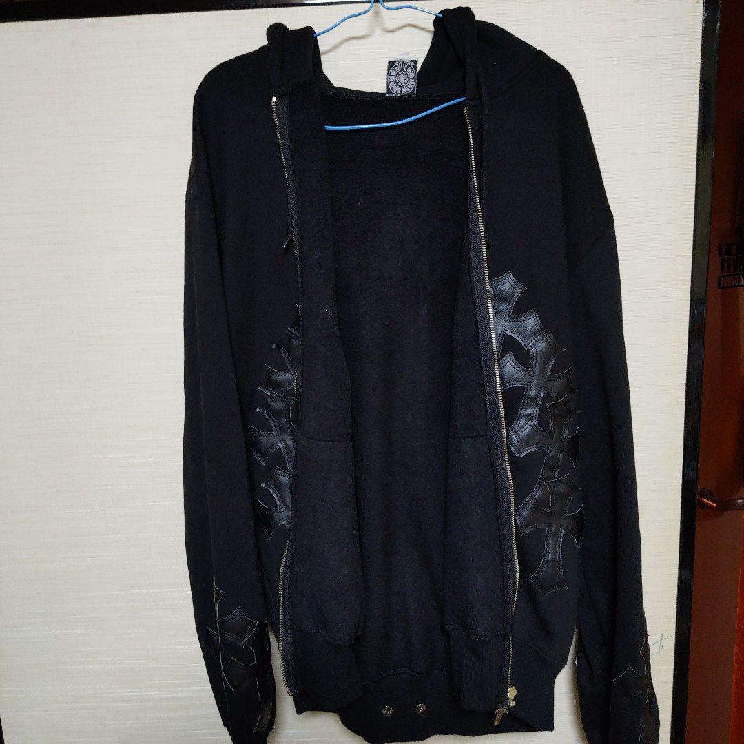 十字架　クロス　黒　パーカー　韓国土産 2. メンズ パーカー 十字架 クロス 韓国 ストリート ブラック - メルカリ