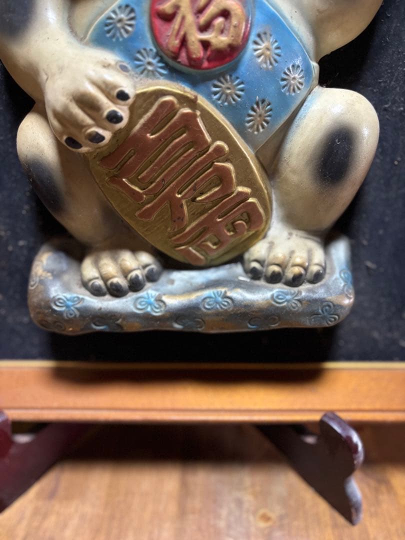 招き猫 レトロ 額装 立体 額立て付き 希少 | 激安通販のイーサプライ