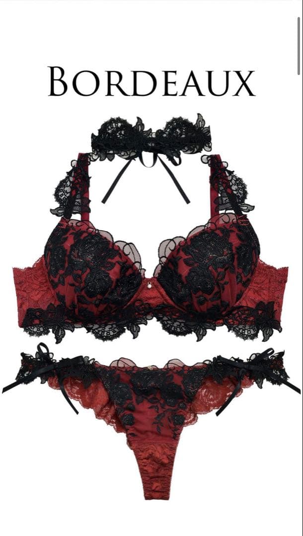 Whip Bunny ボルドー レースブラショーツセット - メルカリ