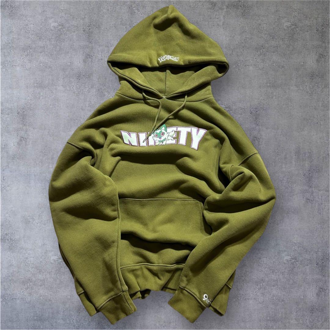 9090 NINETY】 フーディ オーバーサイズM ニャオハコラボ パーカー