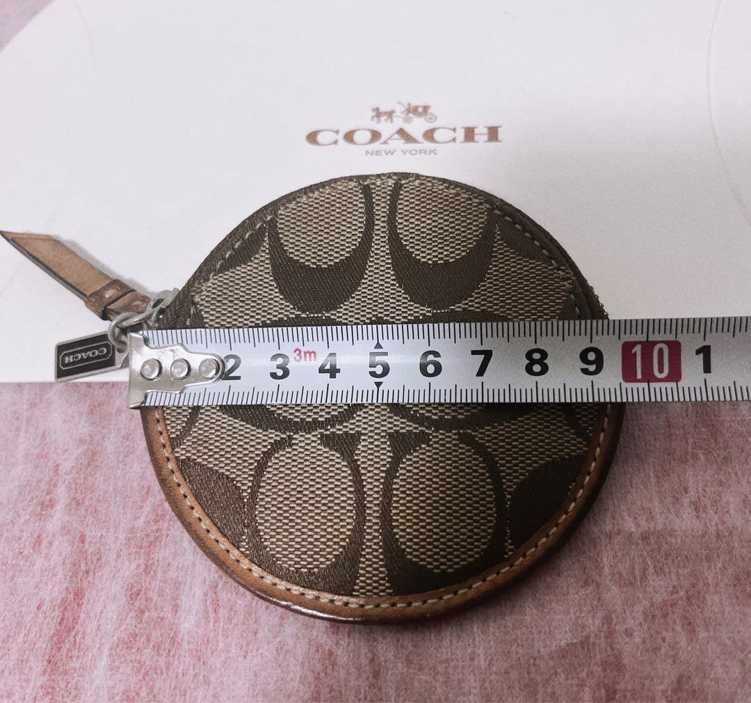 COACH コーチ コインケース 小銭入れ 丸型 シグネチャー ウォレット