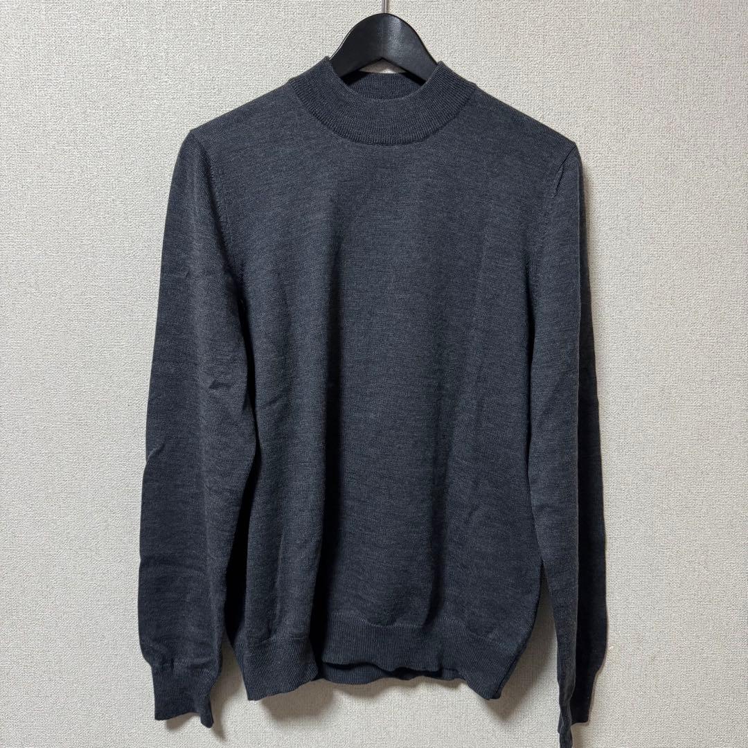 GRAN SASSO/グランサッソ 12ゲージ モックネックニット チャコール セール】＜Gran Sasso＞12ゲージ モックネック ニット（ニット