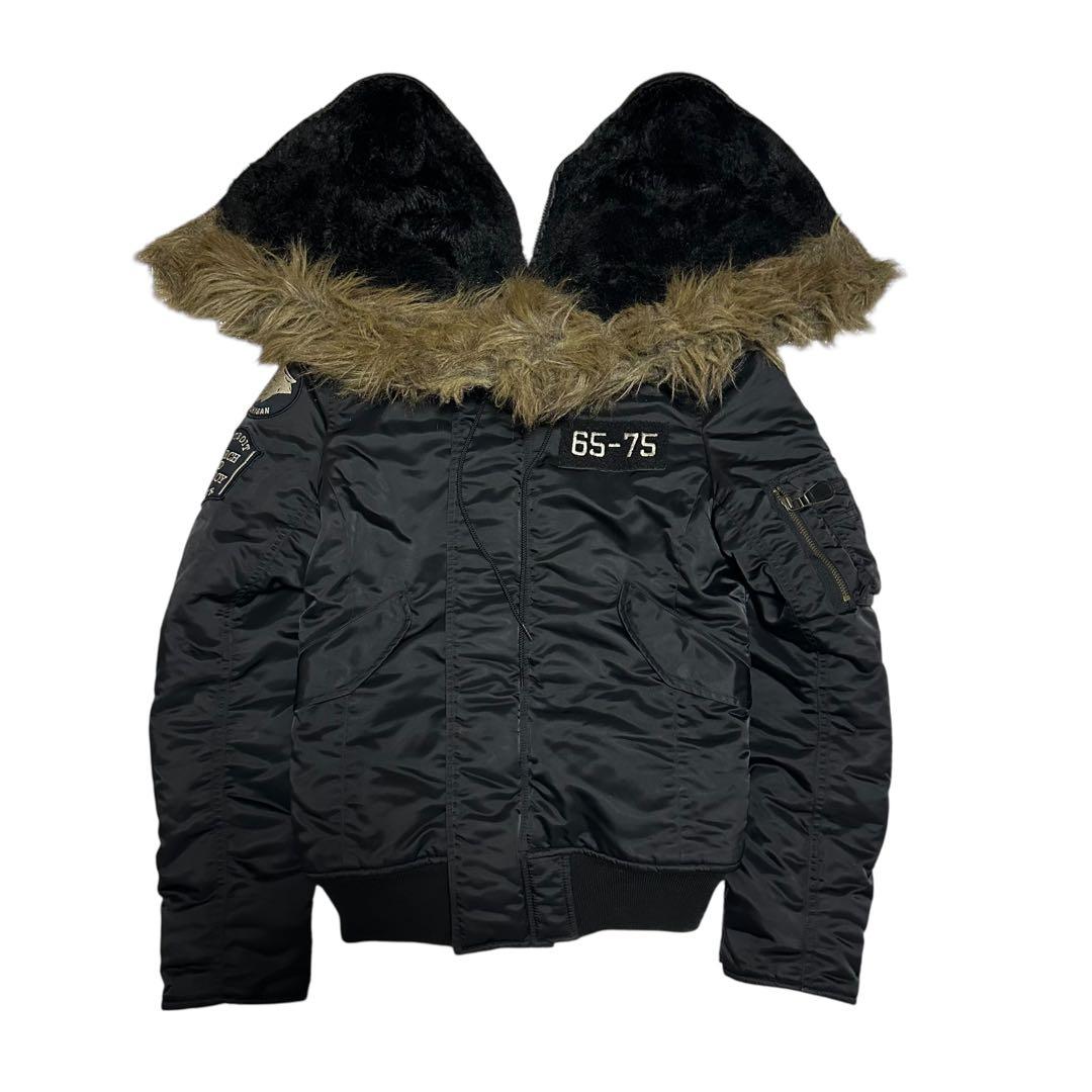 美品】ヒステリックグラマー N2B フライトジャケット 短丈 ワッペン