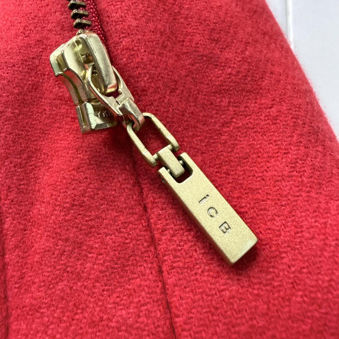 美品 ICB メリノウール チェスターコート ラムレザー Vogue ランウェイ