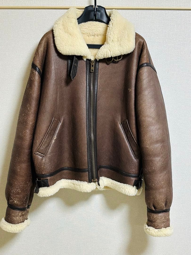 綺麗状態❗️韓国製ALLSTATELAND本革ムートンB3フライトジャケットXL
