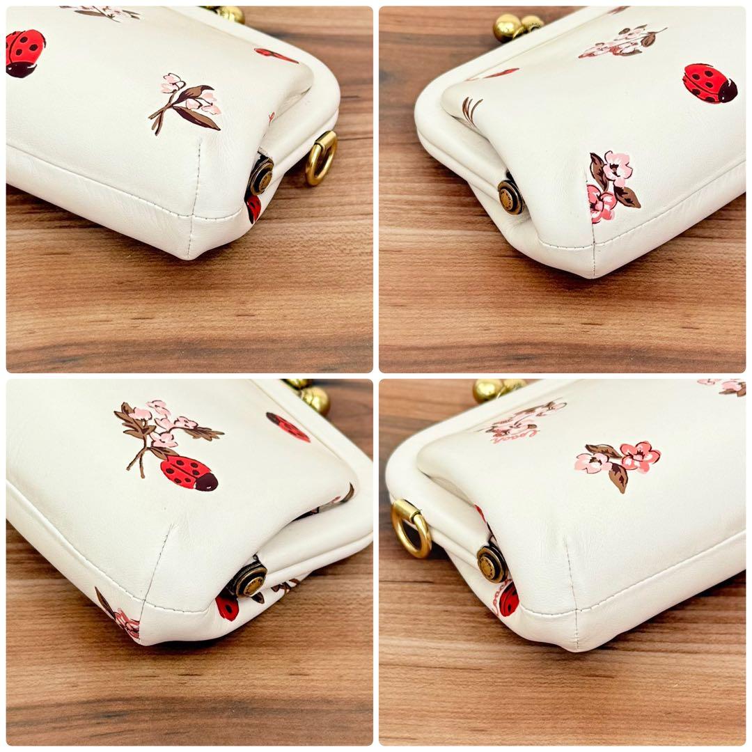 美品】COACHコーチ がま口 ノラキスロック コインケース レディバグ