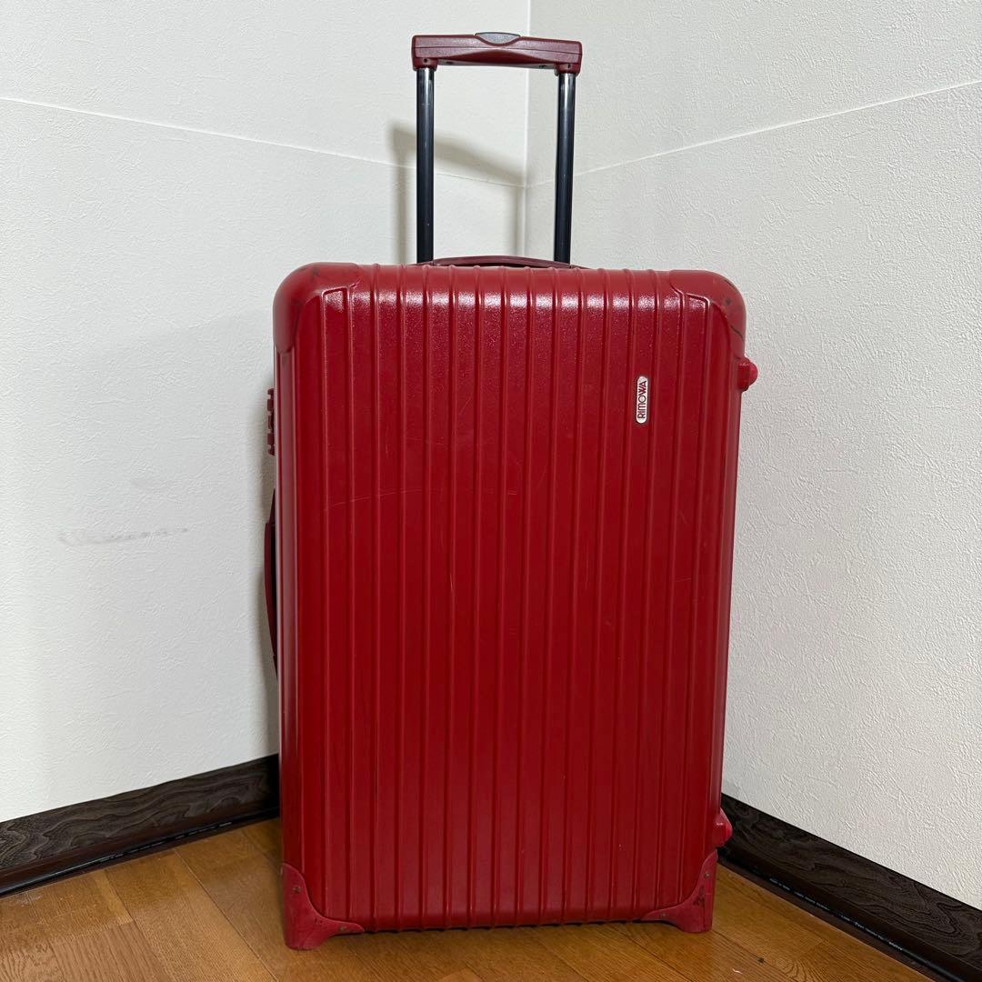 美品 希少 RIMOWA サルサ 63L キャリーケース レッド 855.63 - メルカリ