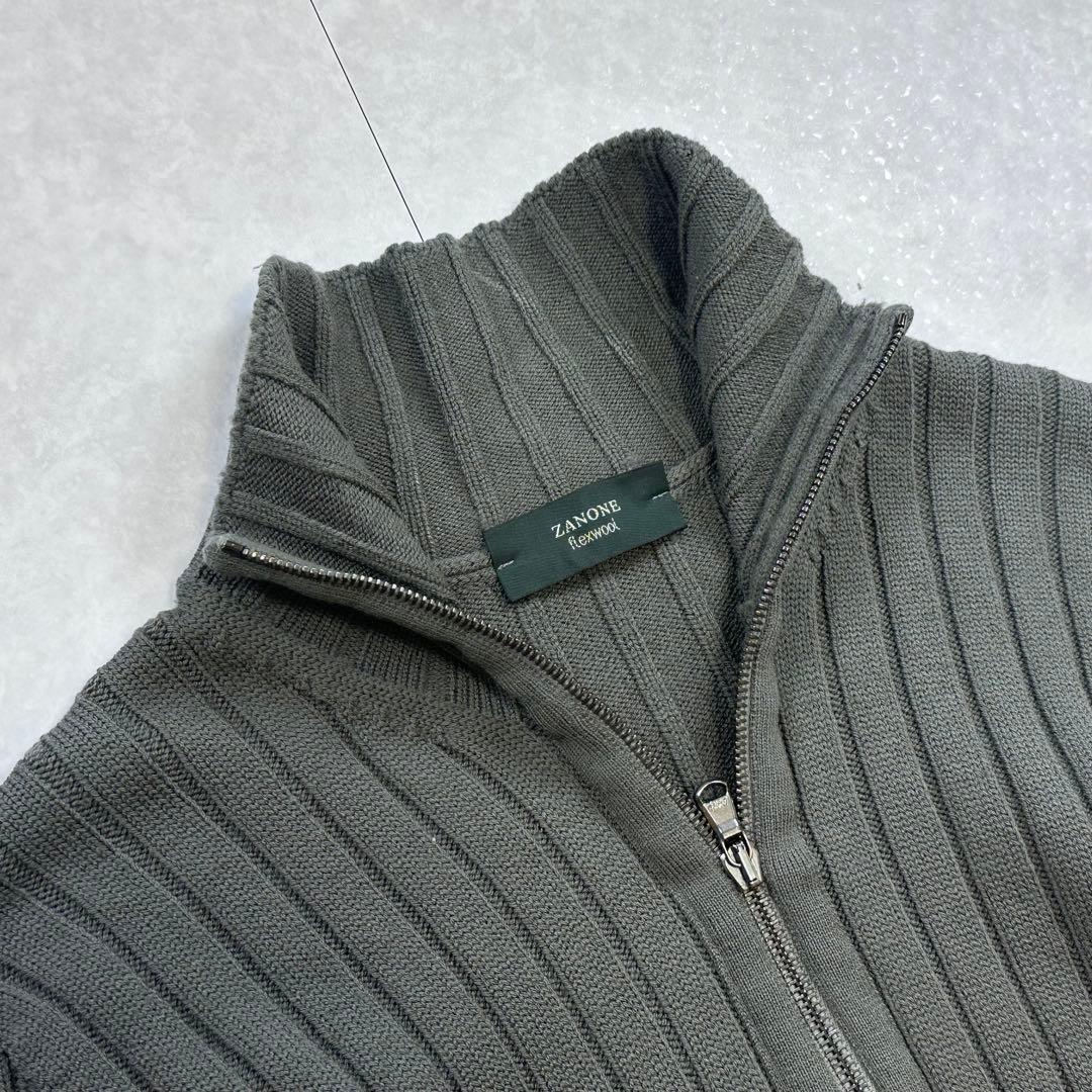 ZANONE flexwool ドライバーズニット ジップカーディガン リブ - メルカリ