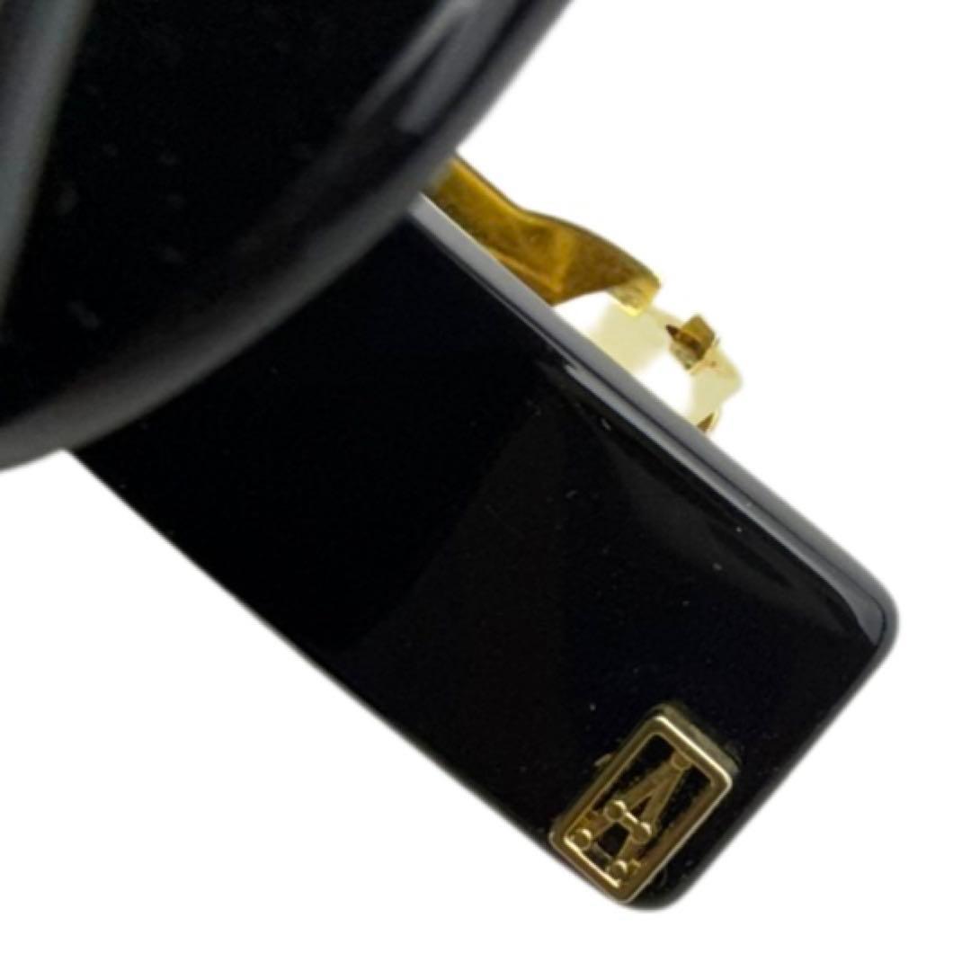 アレクサンドルドゥパリ　カメリア　バレッタ 7.5cm ベージュブラック