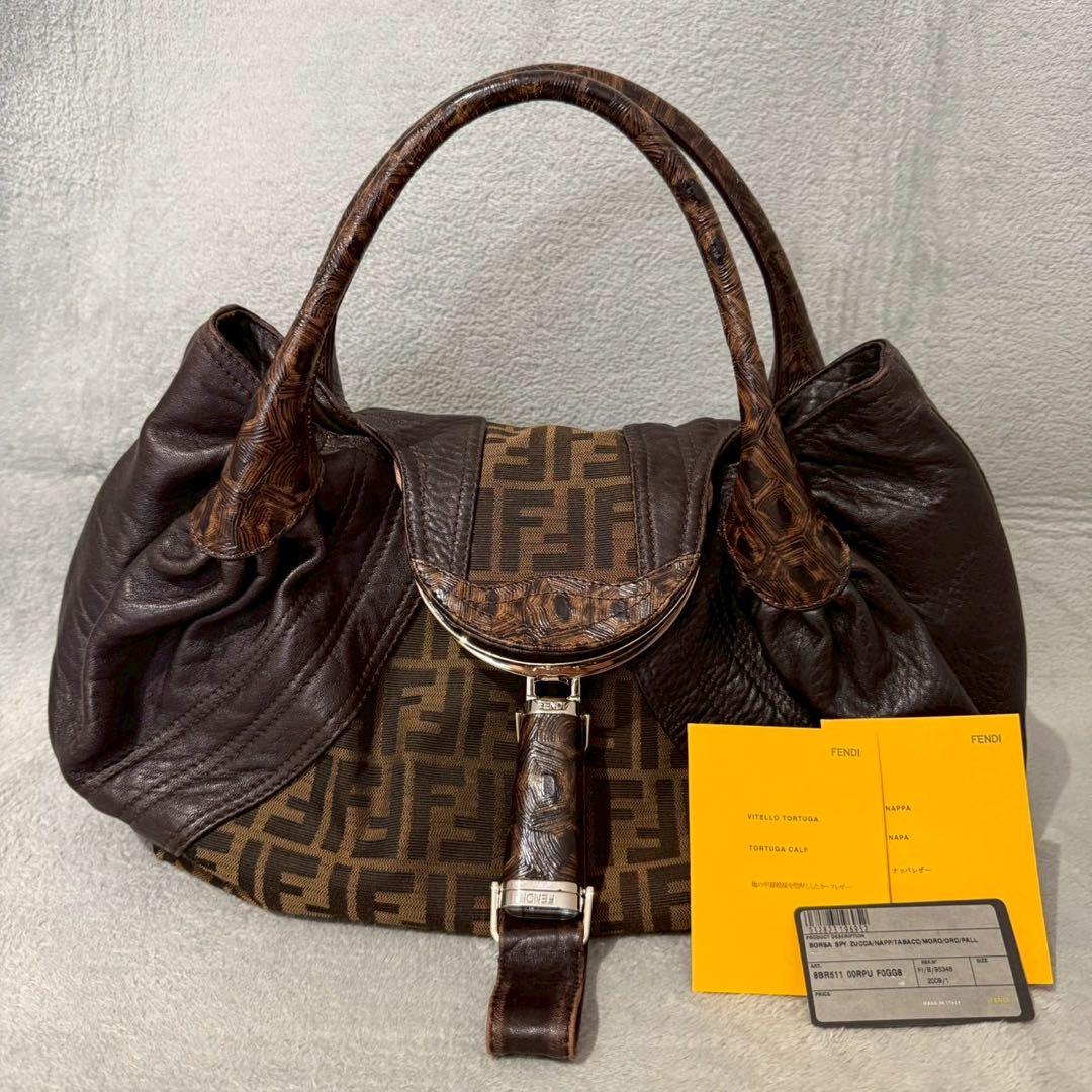 Fendi Zucca Spy Bag Brown Handbag - メルカリ