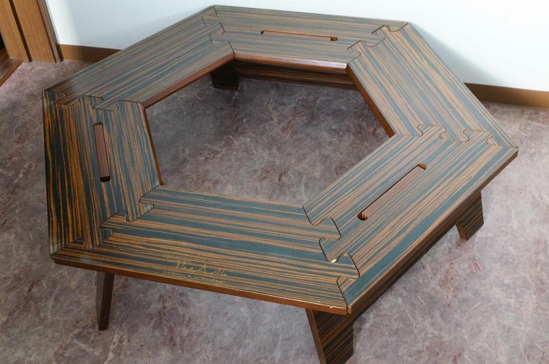 The arth ヘキサテーブル　黒しま次郎　六角テーブル５回使用 大人気TheArthのヘキサテーブル！次郎系とへキ男サイズならどっちが