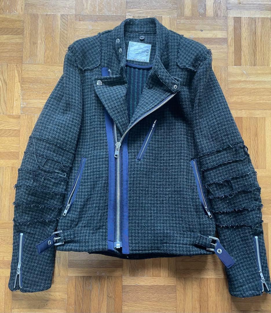 【最初期レアアイテム】sacai 14AW ウールライダースジャケット 2 最初期レアアイテム】sacai 14AW ウールライダースジャケット 2