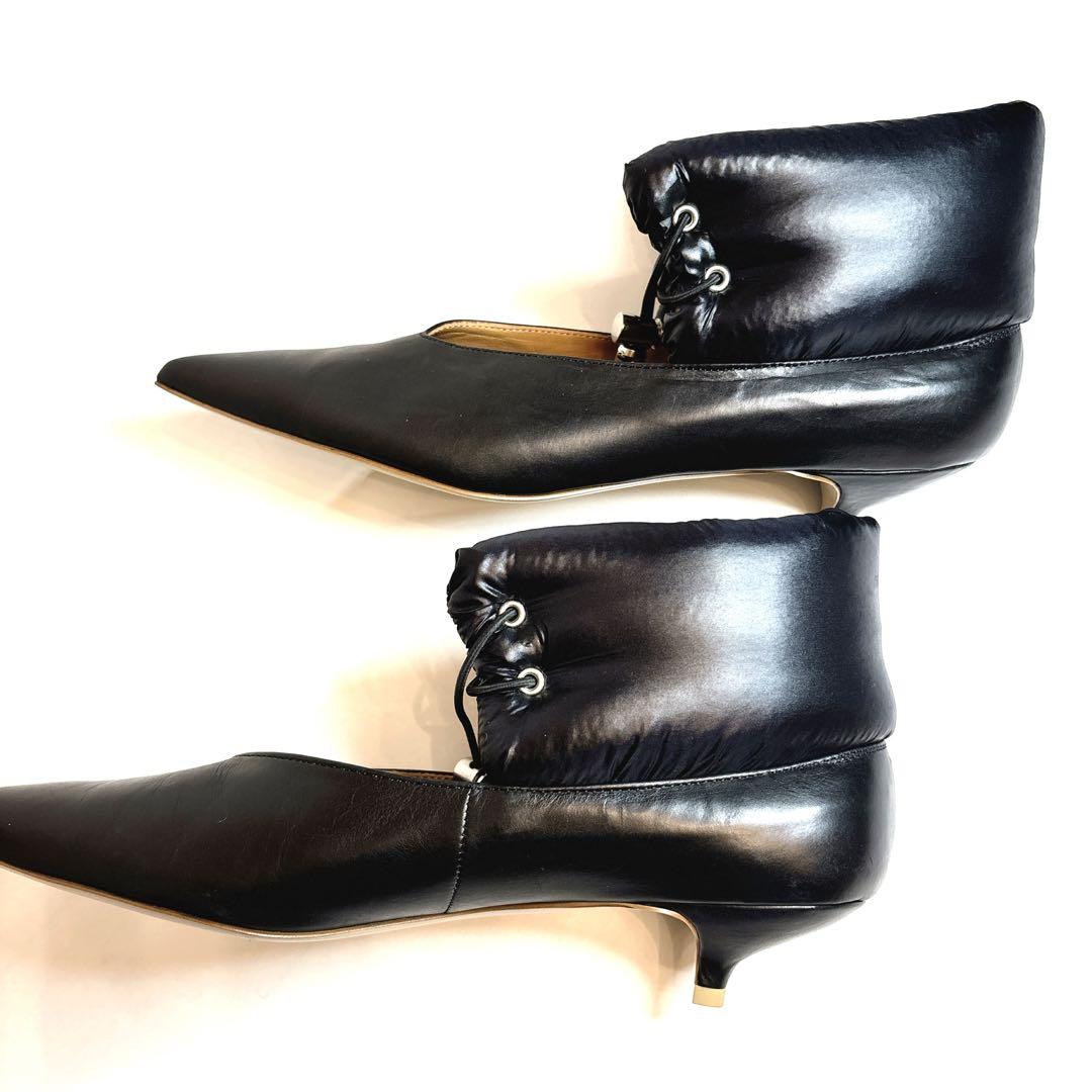 希少品 室内試し履きのみ PIPPICHIC 黒 ダウン ヒール パンプス 37