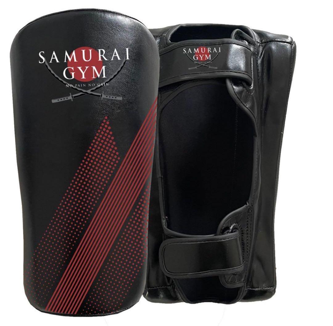 カーフキックダブルミット 左右利用できます 商材本革 BODYMAKER（ボディメーカー） キックミットカーブ エクササイズ カーフ