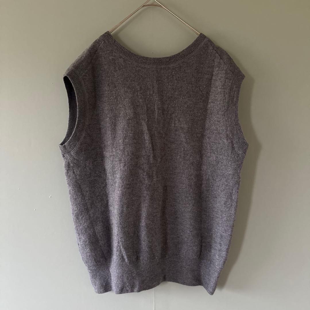 6(ROKU)ウール ボイル ニットベスト グレー - メルカリ