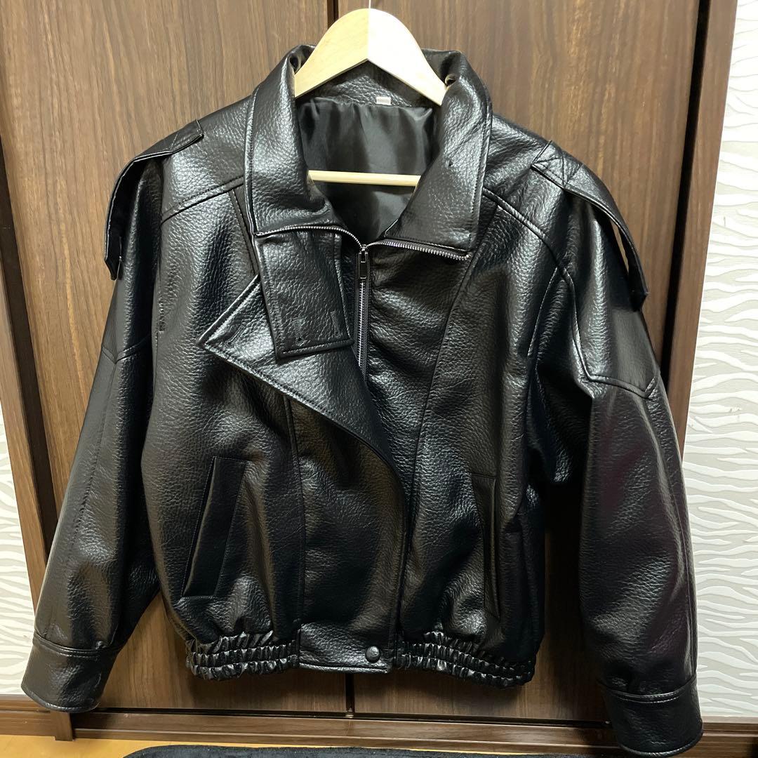 ZARA 風 フェイクレザージャケット YSL 革ジャン - メルカリ