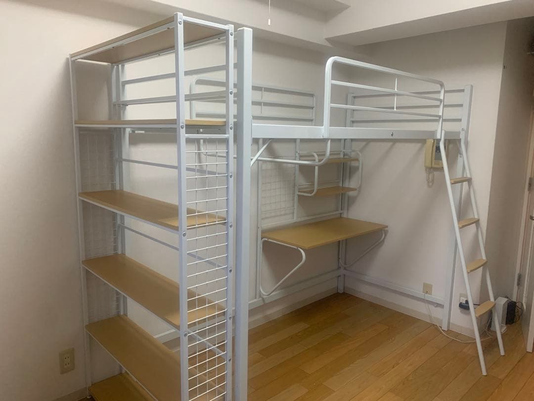 ニトリ ロフトベッド アルルN ホワイト 【※引き取り限定】 - メルカリ