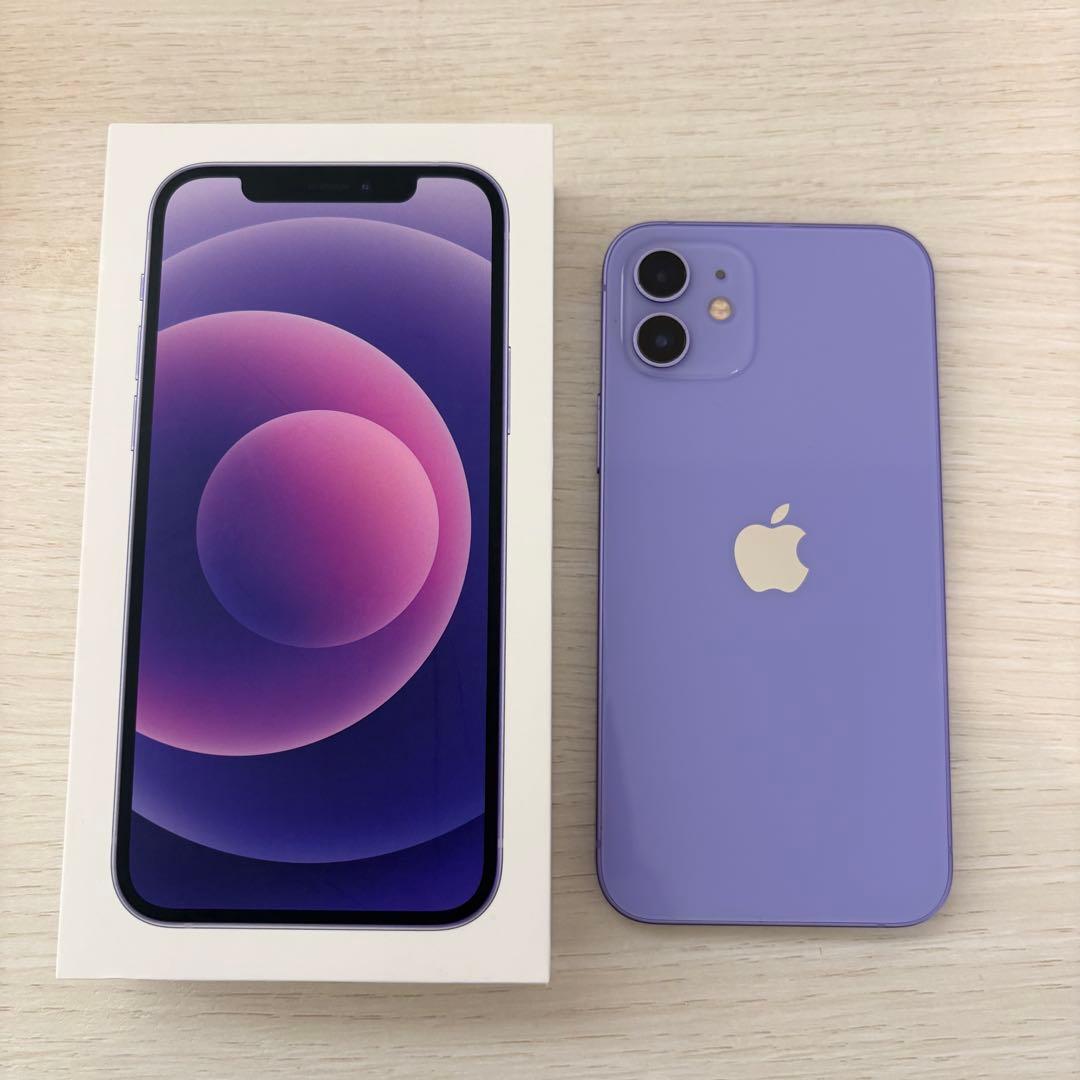 が*ん様 iPhone 12 128G バッテリー100% パープル バッテリー100% iPhone12 128GB パープル Bランク SIMフリー