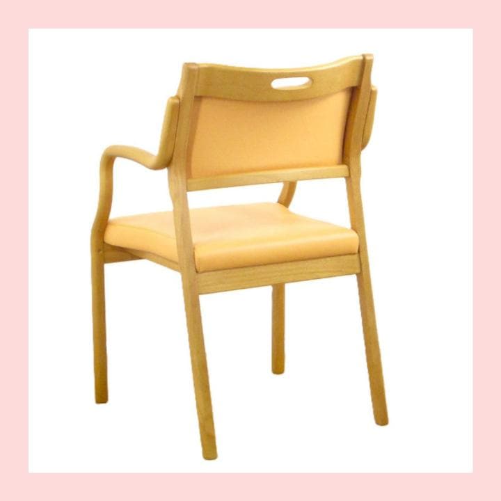 軽量介護用椅子 ステッキホルダー付き 5.5kg　AC-102　貞苅椅子製作所