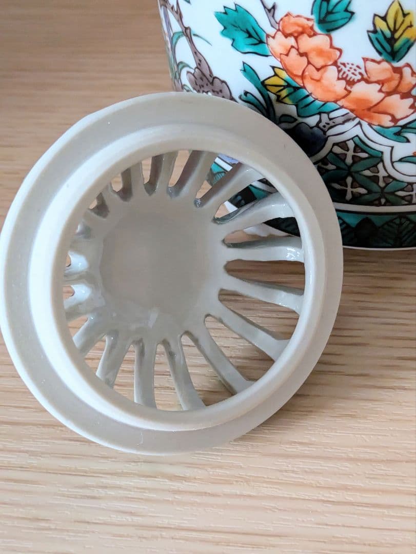 美品】九谷焼 香炉 高栄 獅子摘み 花鳥絵柄 レトロ - メルカリ