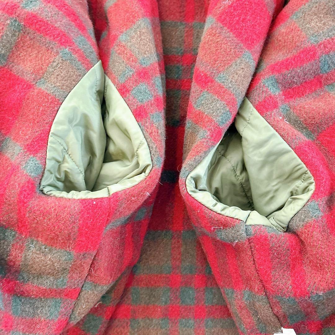 80s USA製　L.L.Bean フィールドコート　チェック　ライナー　L