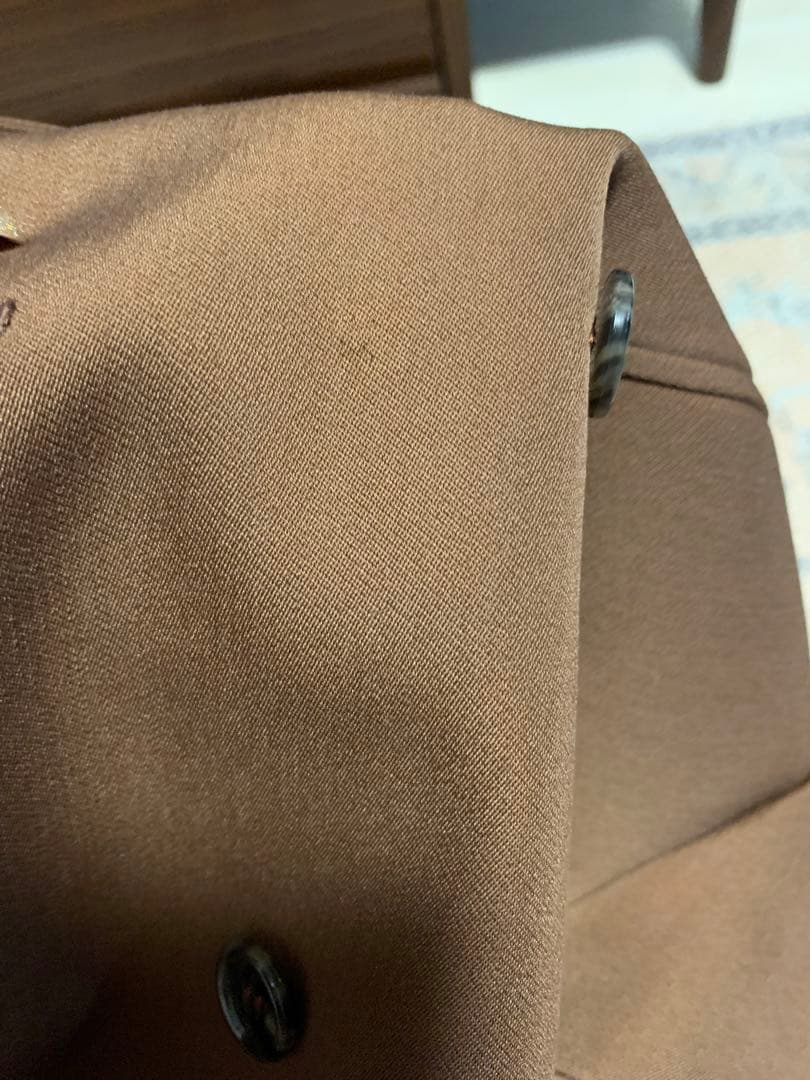 shëller シェリエブラウン ダブルブレスト ミニワンピース - メルカリ