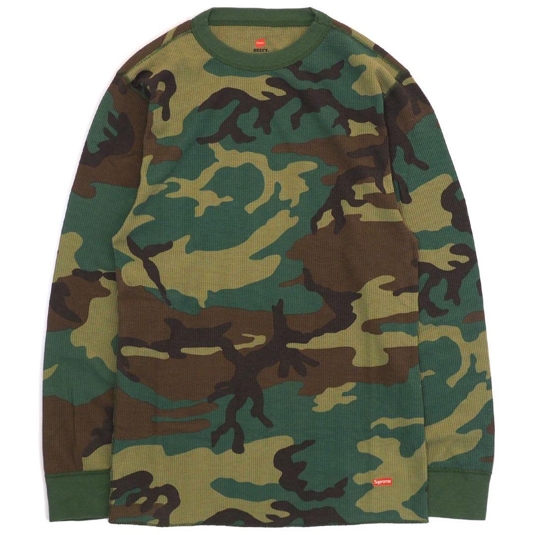 supreme hanes thermal camo 迷彩　L Supreme/Hanes Thermal Crew Camo – blueandcream