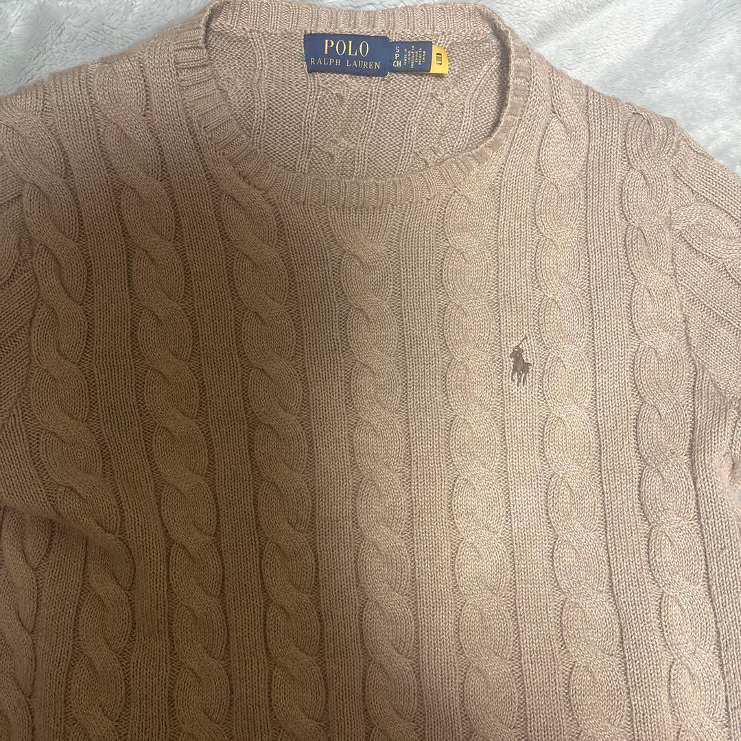 Polo Ralph Lauren ケーブルニットセーター Sサイズ ベージュ - メルカリ