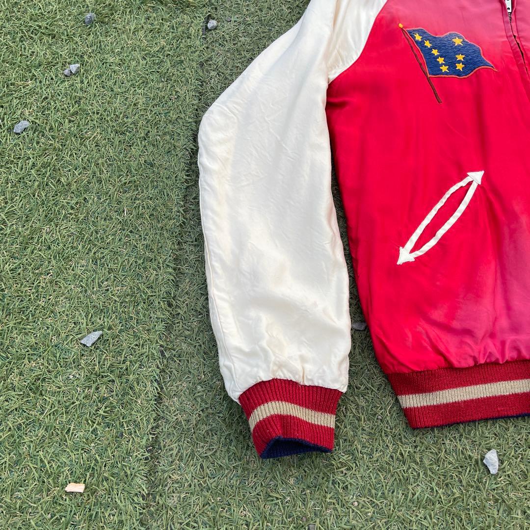 Mサイズ」 テーラー東洋スカジャン エイジング ALASKA アメカジ 青 赤