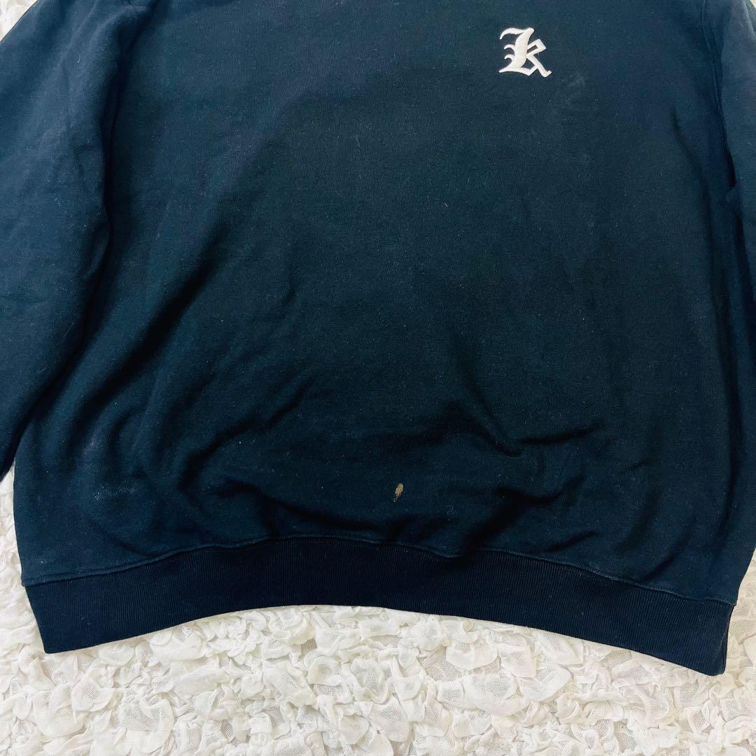 EUROKENVYスウェットXLブラック刺繍ロゴ訳あり完売y2kビッグシルエット