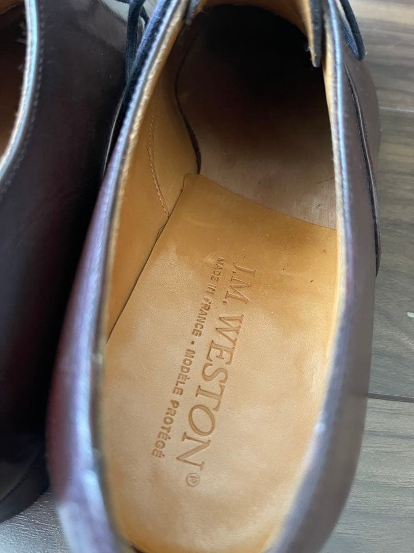 J.M.WESTON ダークブラウン レザー ドレスシューズ