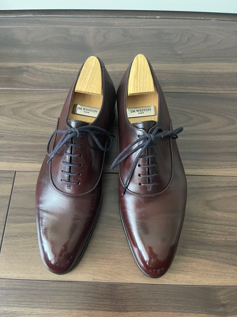J.M.WESTON ダークブラウン レザー ドレスシューズ