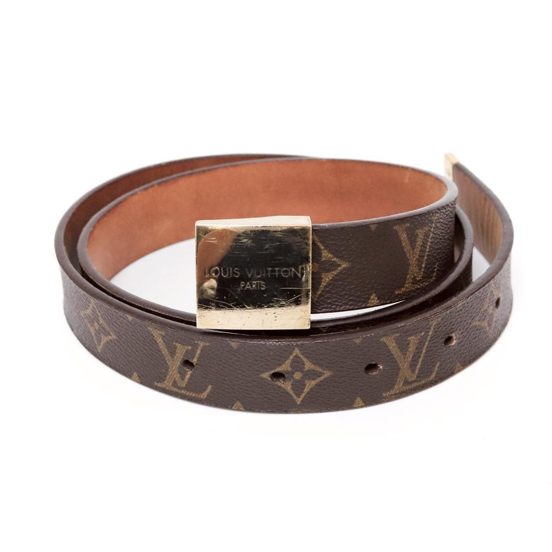 ルイヴィトン モノグラム サンチュールキャレ 95cm±3 箱付 仏製 1057 LOUIS VUITTON（ルイ・ヴィトン） モノグラム サンチュール キャレ 腰