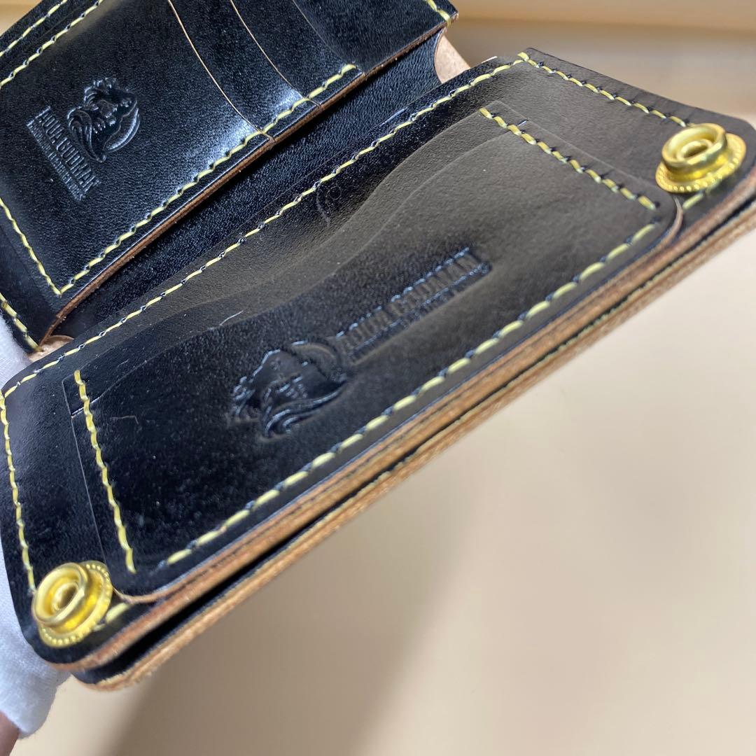 無骨 艶 マチ お札折らずに収納できる手染めミドルトラッカー