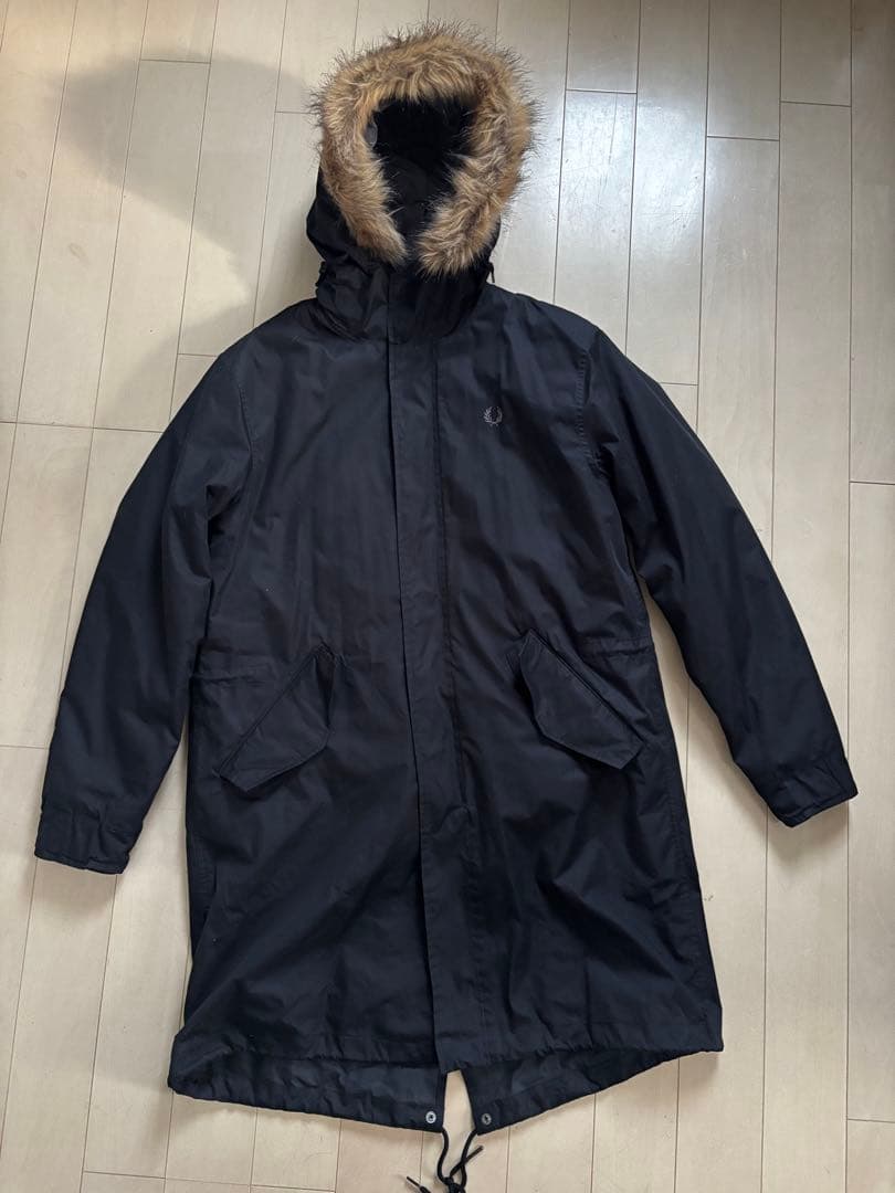 FRED PERRY プリマロフト ライナー モッズコート M ブラック ダウン FRED PERRY プリマロフト ライナー モッズコート L ブラック ダウン