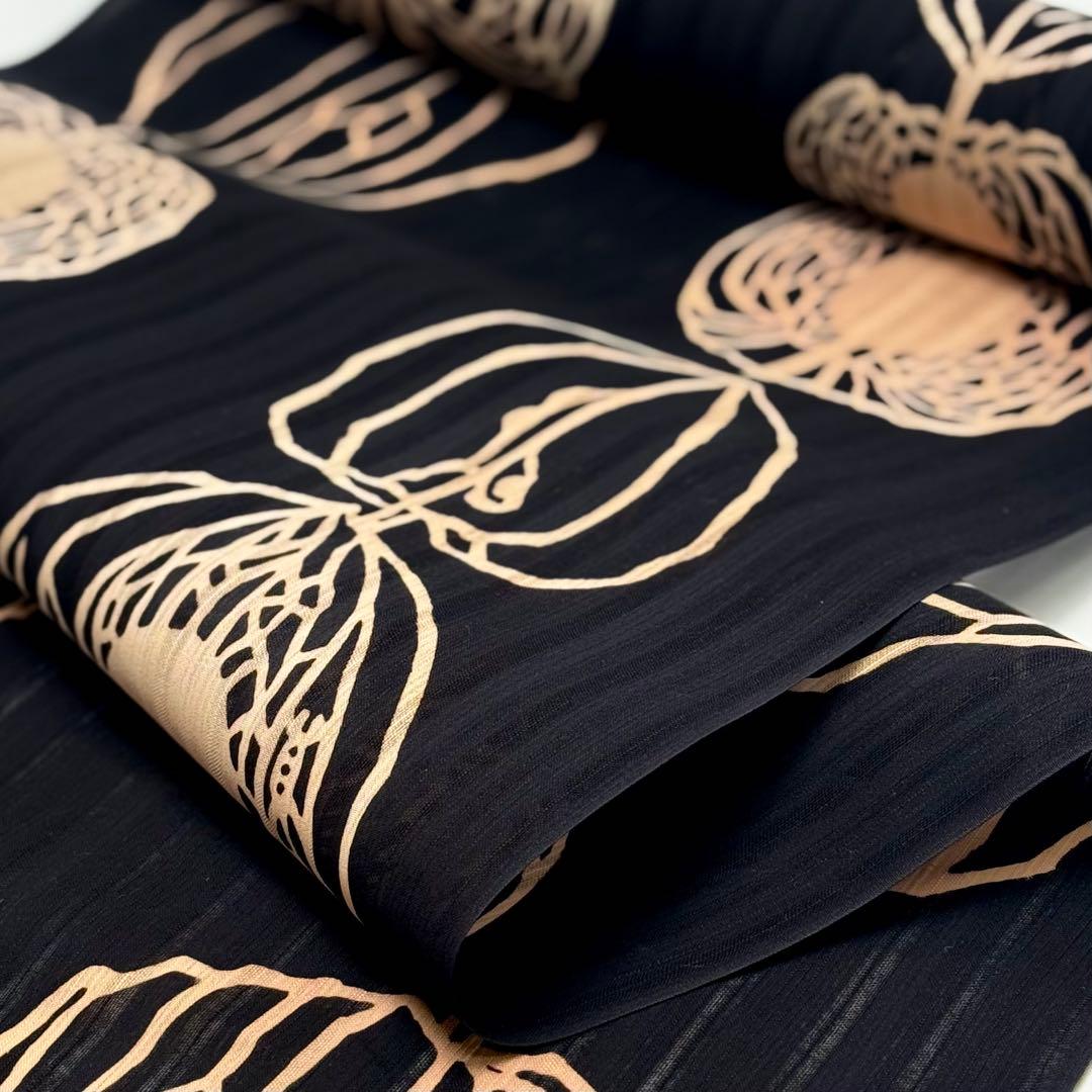 浴衣 夏着物 竺仙 ほおずき かげろう地 注染 「宮下真理子作画」 6468