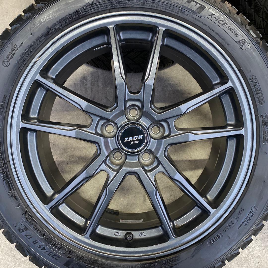 中古バリ溝ミシュランスタッドレスセット225/45R17 86、BRZ カローラ