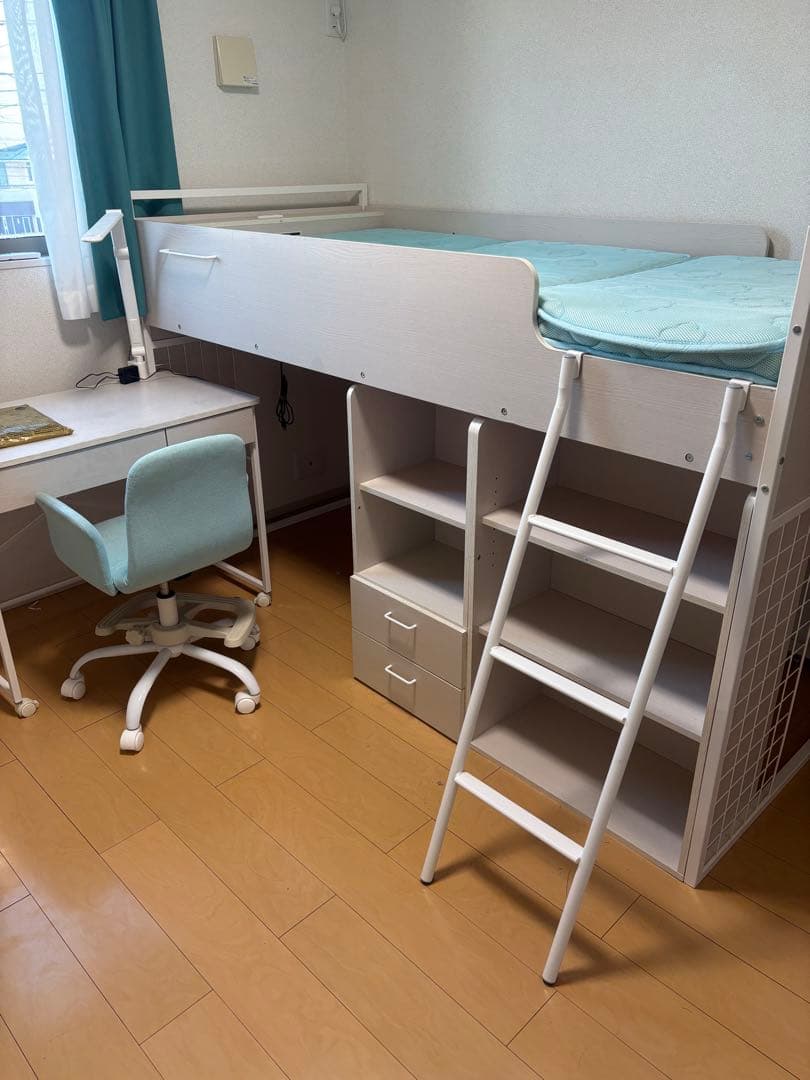 ニトリシステムベッドデニッシュ25デスクチェアセット システムベッド デスクライト付き (デニッシュ25N WW/WH) | ニトリ