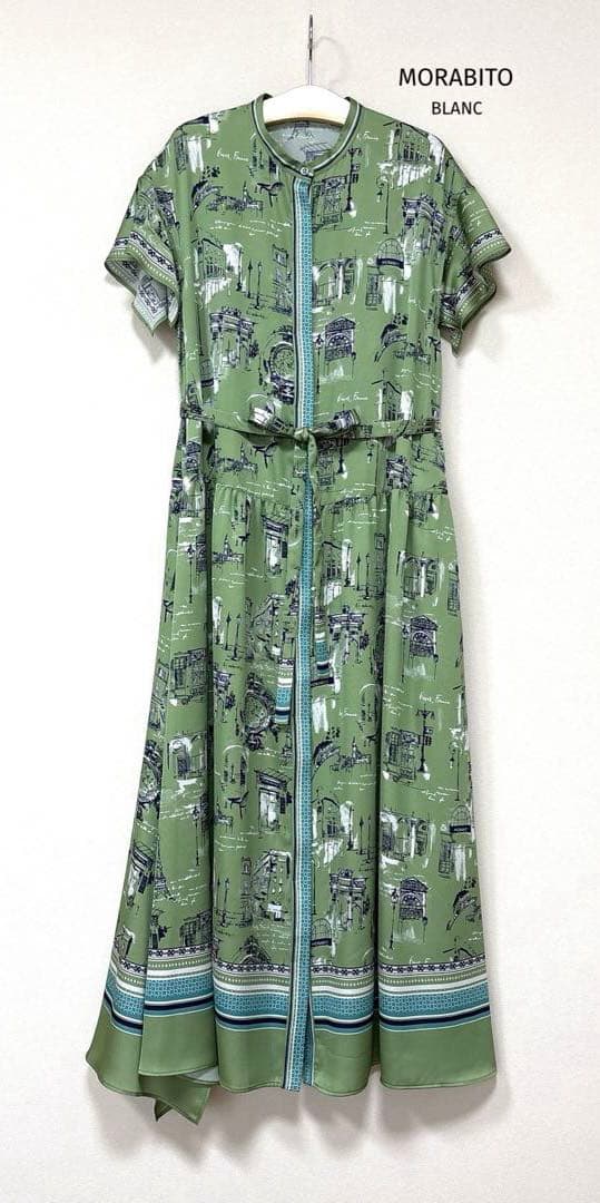 MORABITO モラビト《BLANC》オリジナルプリント・デザインワンピース