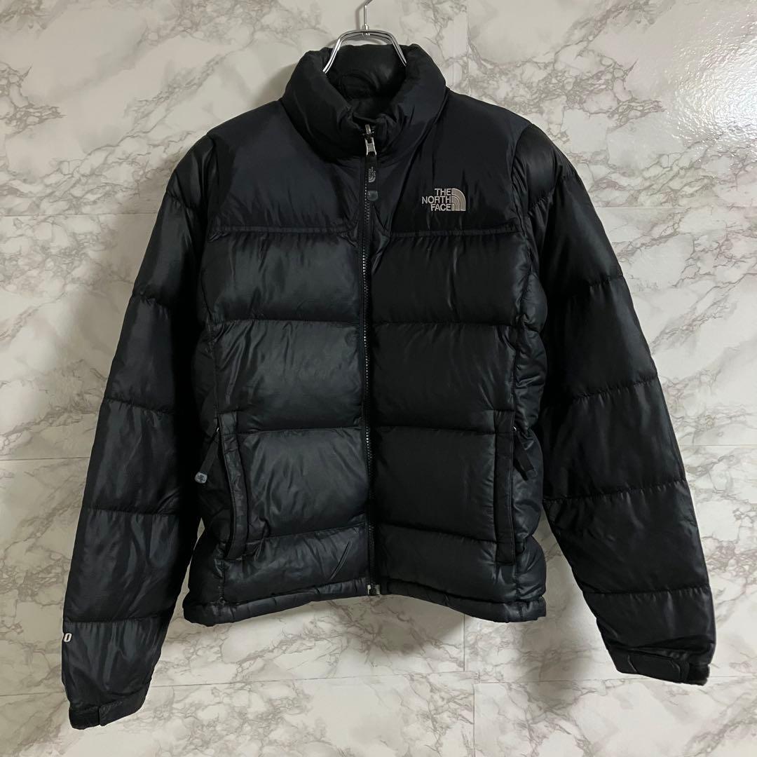 《希少》ザノースフェイス　ヌプシ　ダウンジャケット 刺繍ロゴ　ブラック　M