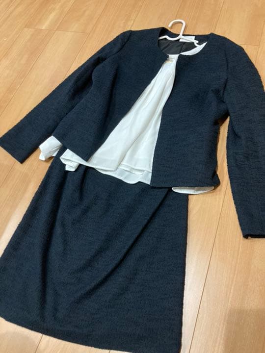 PLST ツイードジャージー ジャケット スカート スーツ 入学式 卒園式