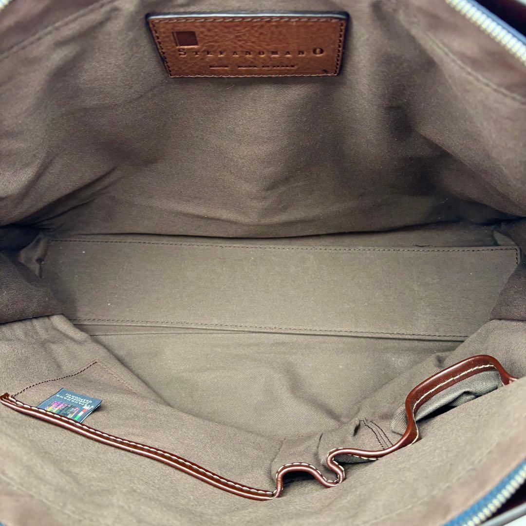 未使用級 ステファノマーノ ビジネスバッグ 2way ナイロン レザー